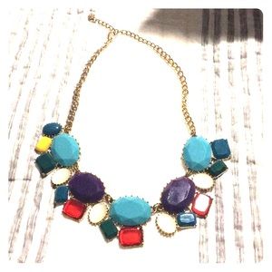 Multi-colored statement necklace